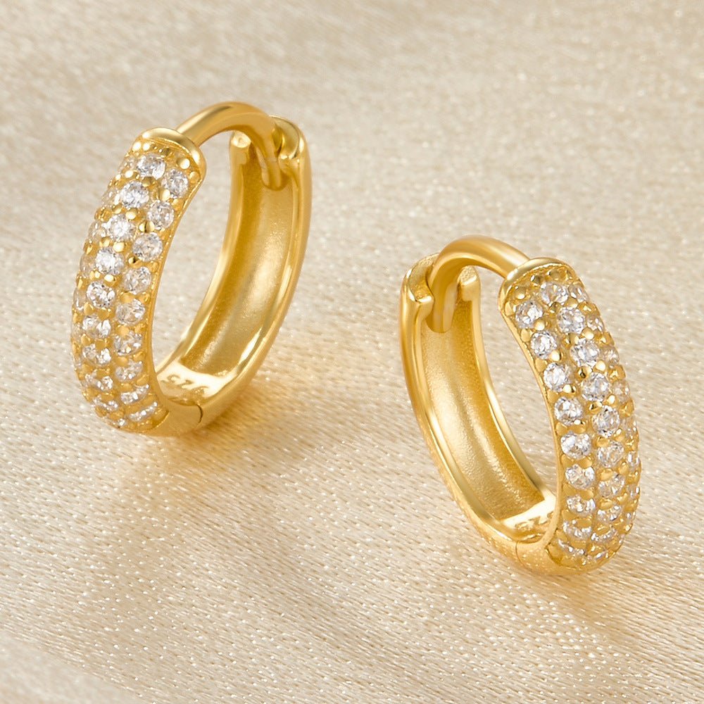 Elegant Pavé Hoop Earrings - Hoop Earrings