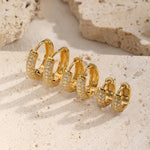 Elegant Pavé Hoop Earrings - Hoop Earrings