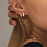 Elegant Pavé Hoop Earrings - Hoop Earrings