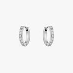 Elegant Zircon Pavé Hoop Earrings - Earrings