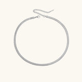 Elizabeth Herringbone Chain Necklace - Chain Necklaces