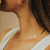 Elizabeth Herringbone Chain Necklace - Chain Necklaces