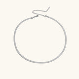 Elizabeth Herringbone Chain Necklace - Chain Necklaces