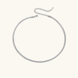 Elizabeth Herringbone Chain Necklace - Chain Necklaces