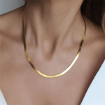Elizabeth Herringbone Chain Necklace - Chain Necklaces