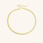 Elizabeth Herringbone Chain Necklace - Chain Necklaces