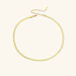 Elizabeth Herringbone Chain Necklace - Chain Necklaces