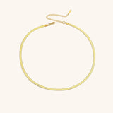 Elizabeth Herringbone Chain Necklace - Chain Necklaces