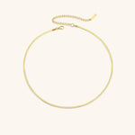 Elizabeth Herringbone Chain Necklace - Chain Necklaces