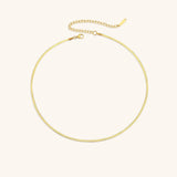Elizabeth Herringbone Chain Necklace - Chain Necklaces