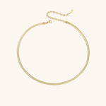 Elizabeth Herringbone Chain Necklace - Chain Necklaces