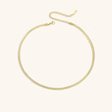 Elizabeth Herringbone Chain Necklace - Chain Necklaces