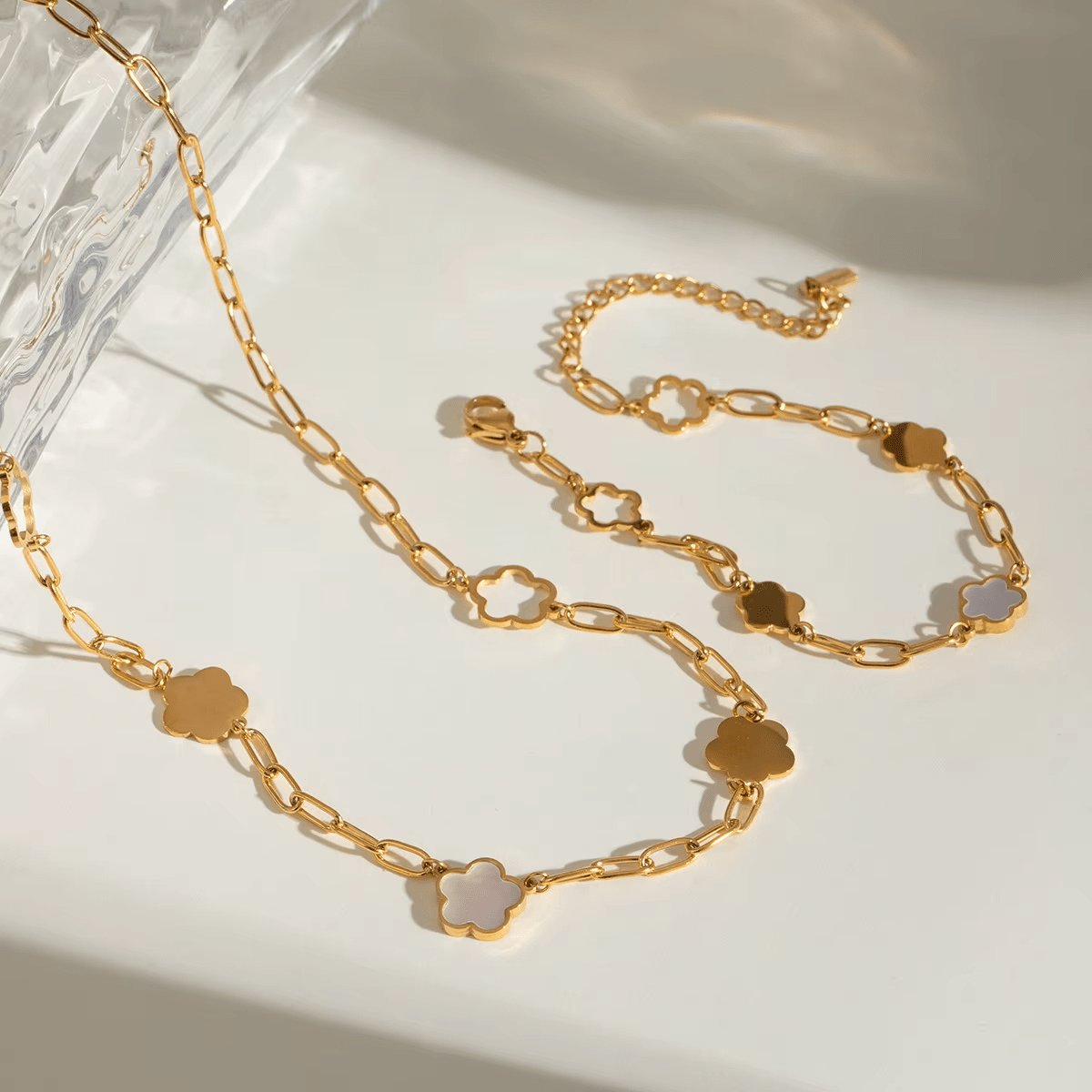 Elora Clover Chain Necklace - Chain Necklaces