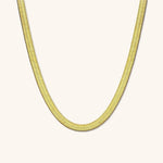 Elysian Gold Herringbone Necklace - Chain Necklaces