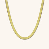 Elysian Gold Herringbone Necklace - Chain Necklaces