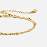 Evelyne Dual Chain Layered Bracelet - Chain Bracelets