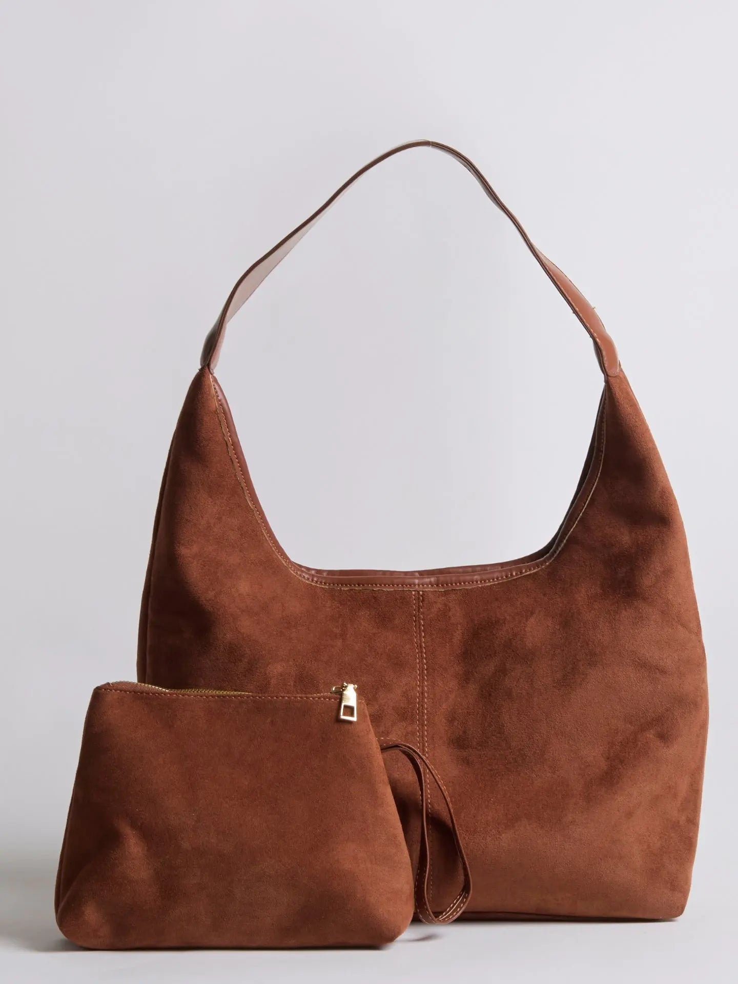 Evie Minimal Vegan Suede Hobo Bag – Effortless Chic - Women's Shoulder Bag