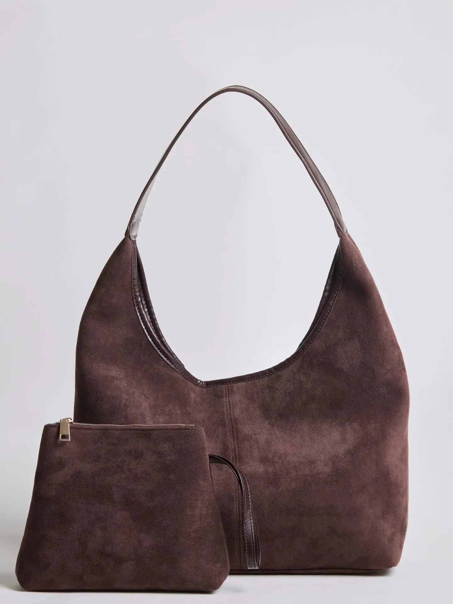 Evie Minimal Vegan Suede Hobo Bag – Effortless Chic - Women's Shoulder Bag