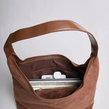 Evie Minimal Vegan Suede Hobo Bag – Effortless Chic - Women's Shoulder Bag