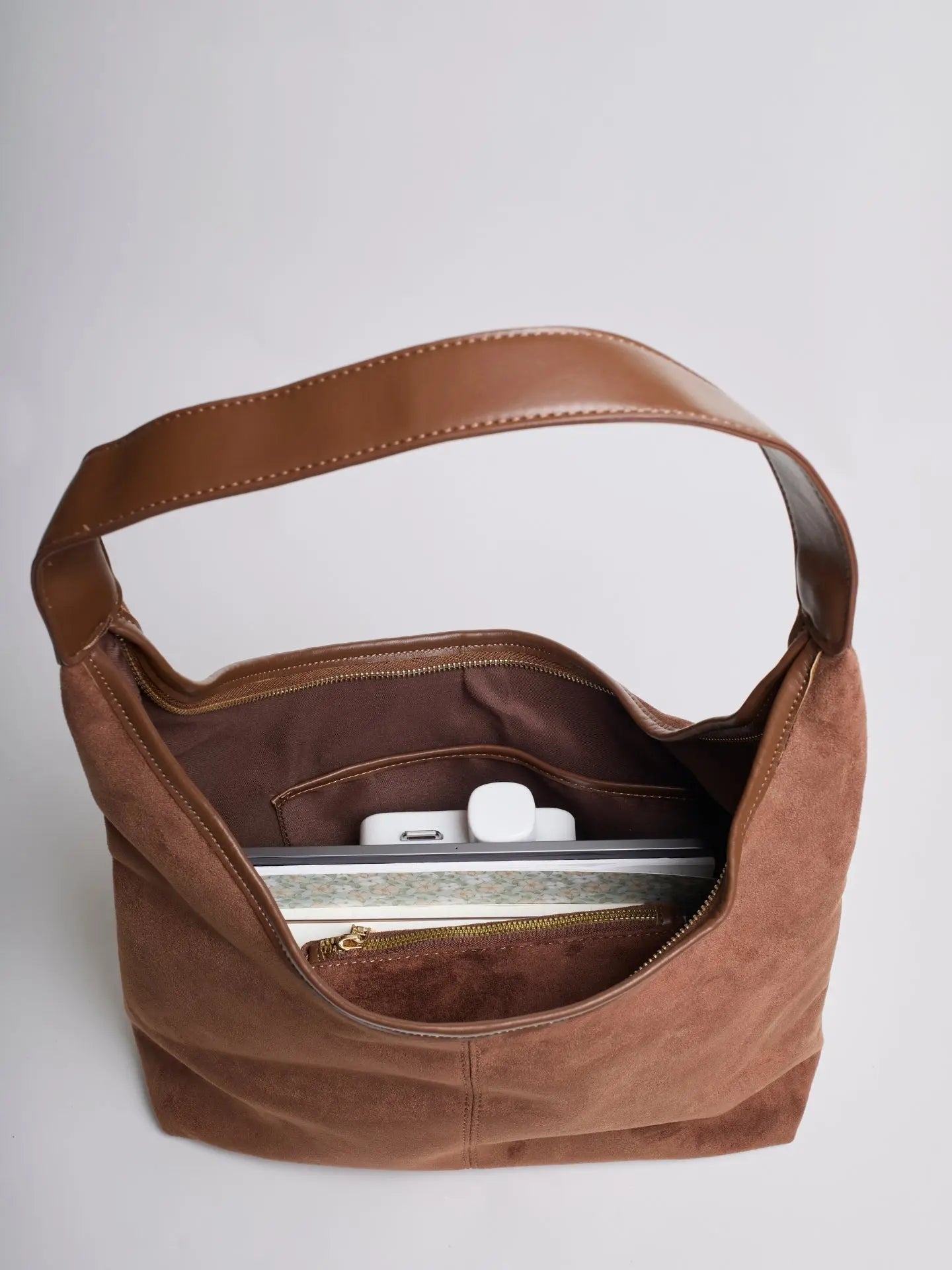 Evie Minimal Vegan Suede Hobo Bag – Effortless Chic - Women's Shoulder Bag