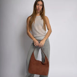 Evie Minimal Vegan Suede Hobo Bag – Effortless Chic - Women's Shoulder Bag