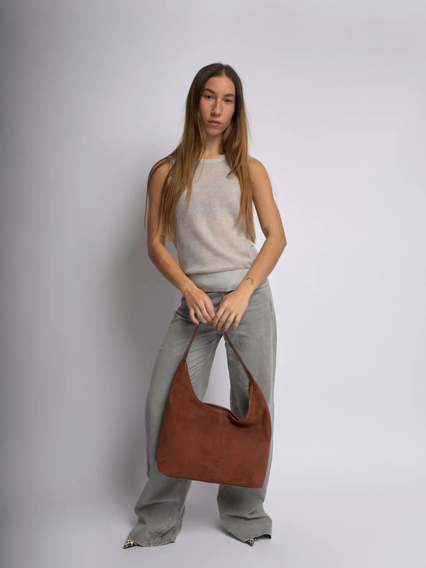 Evie Minimal Vegan Suede Hobo Bag – Effortless Chic - Women's Shoulder Bag