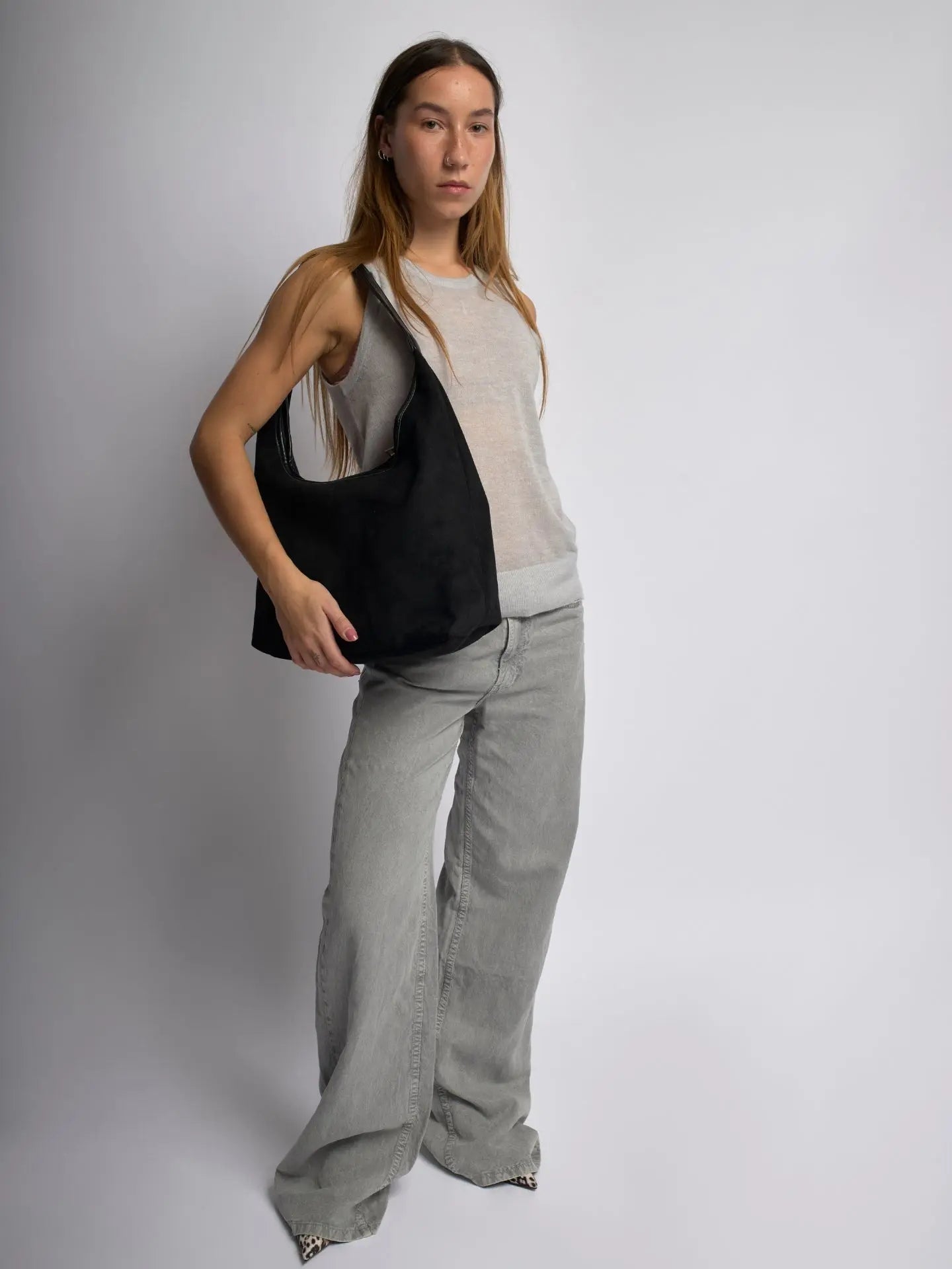 Evie Minimal Vegan Suede Hobo Bag – Effortless Chic - Women's Shoulder Bag