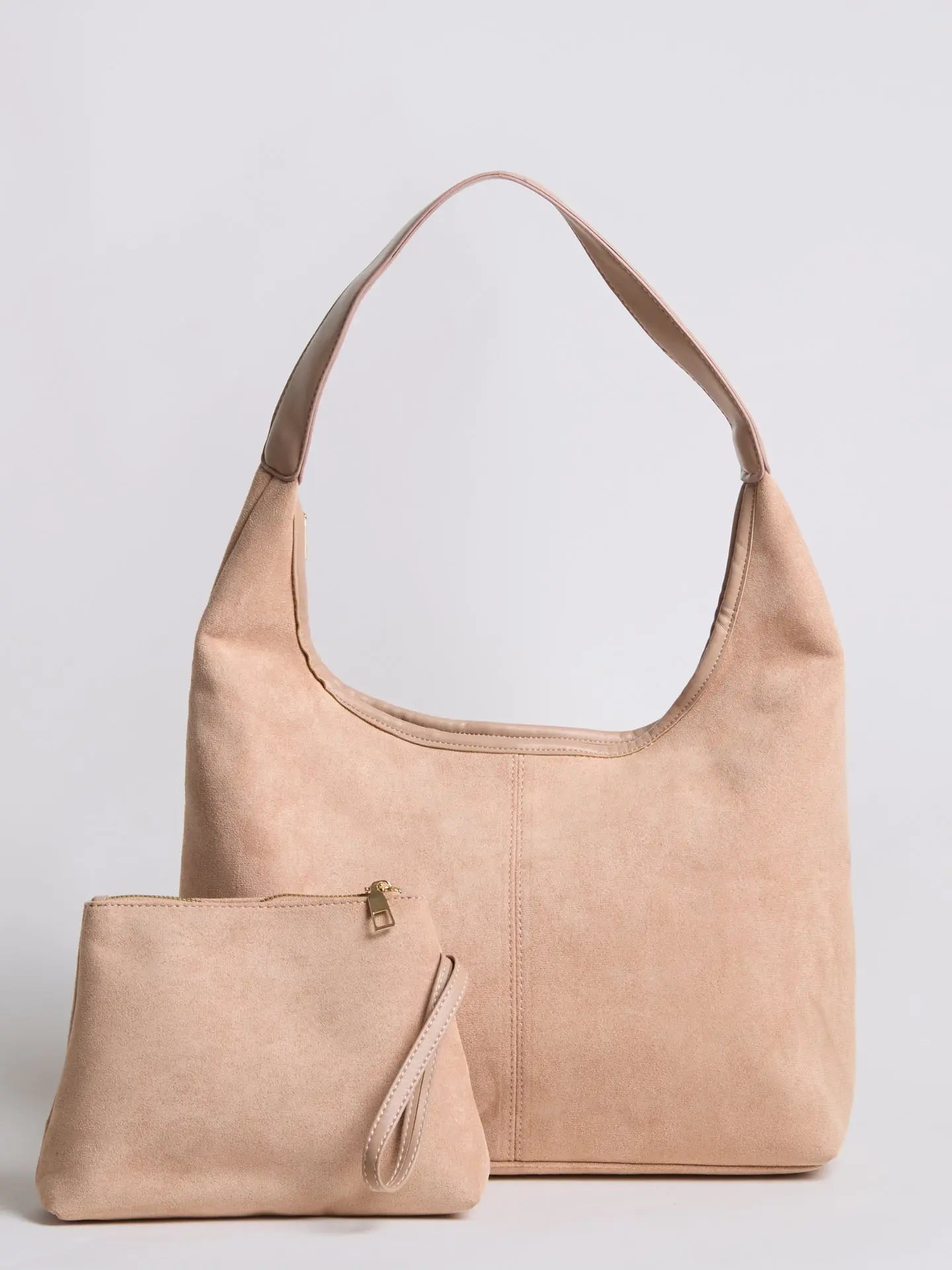 Evie Minimal Vegan Suede Hobo Bag – Effortless Chic - Women's Shoulder Bag