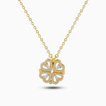 Four - Leaf Heart Clover Pendant Necklace - Joyería