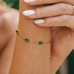 Francia Green Gem Chain Bracelet - Chain & Link Bracelets