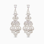 Gold Filigree Crystal Drop Earrings - Earrings
