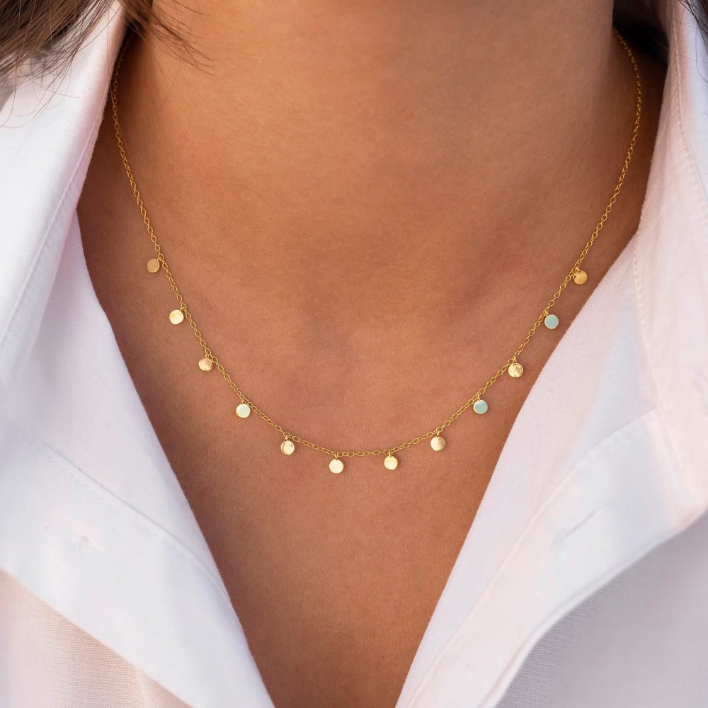 Golden Dainty Disc Chain Necklace - Chain Necklaces