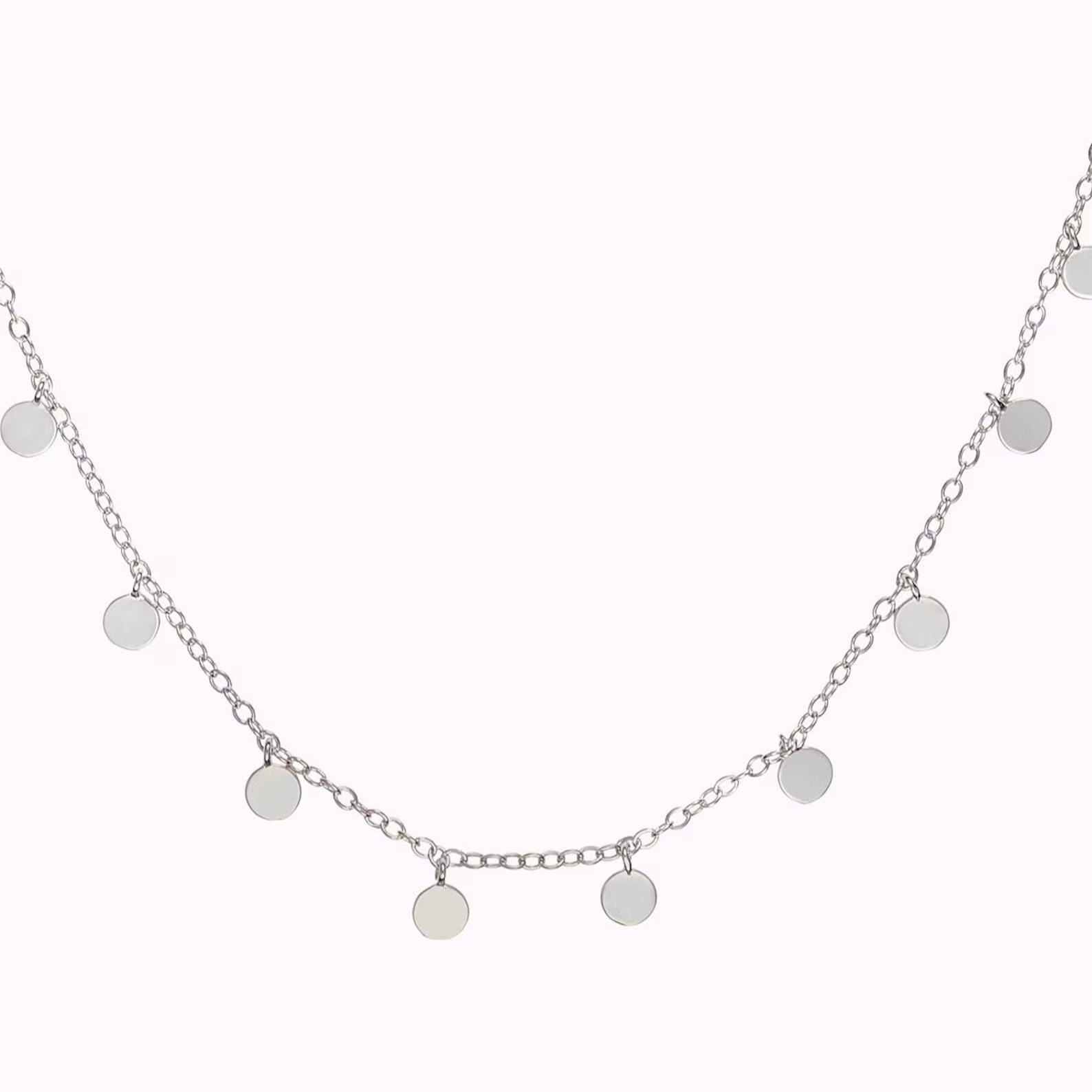 Golden Dainty Disc Chain Necklace - Chain Necklaces