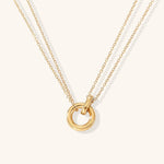 Harper Double Circle Pendant Necklace - Pendant Necklaces