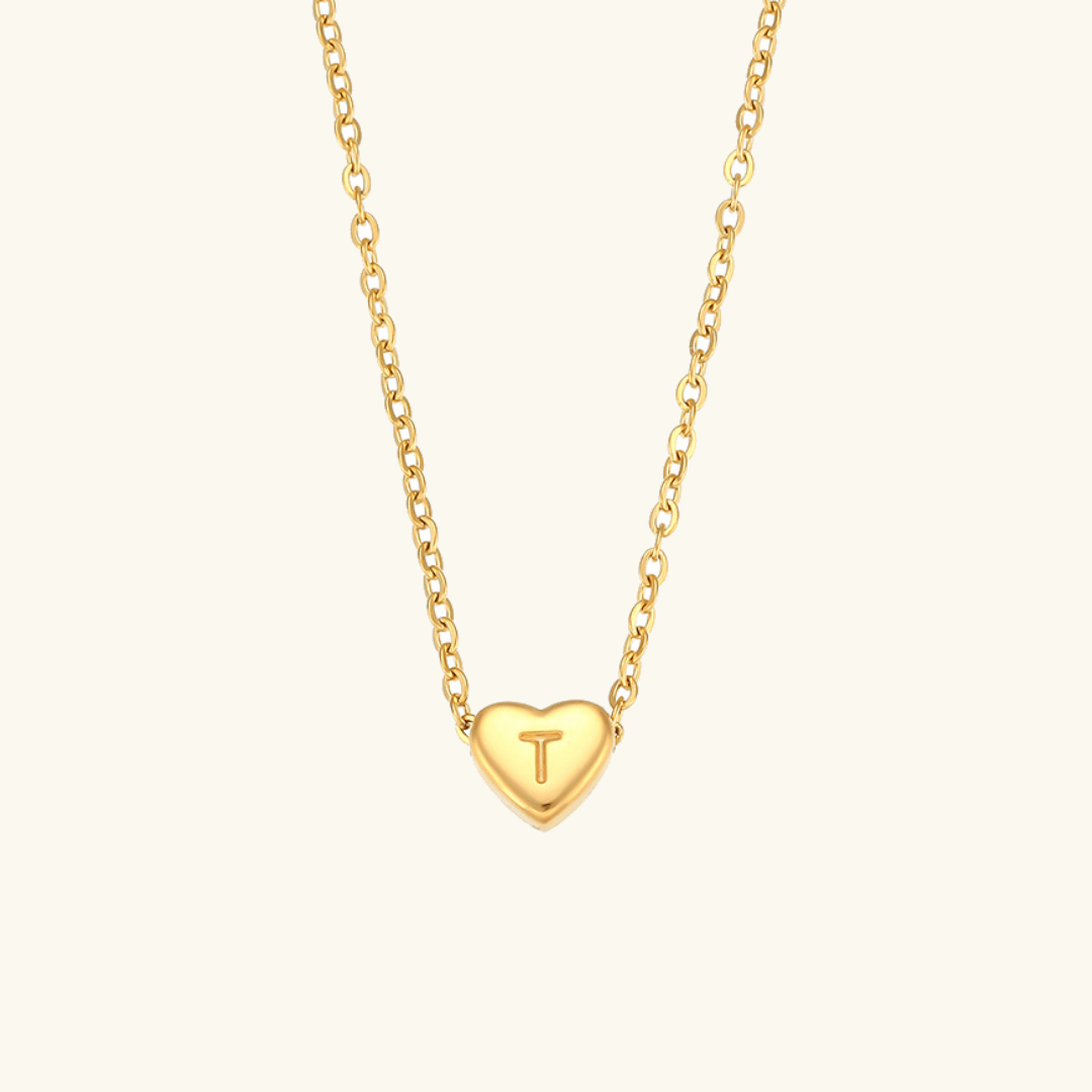 Heart Initial Pendant Necklace - Pendant Necklaces