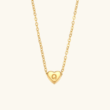 Heart Initial Pendant Necklace - Pendant Necklaces