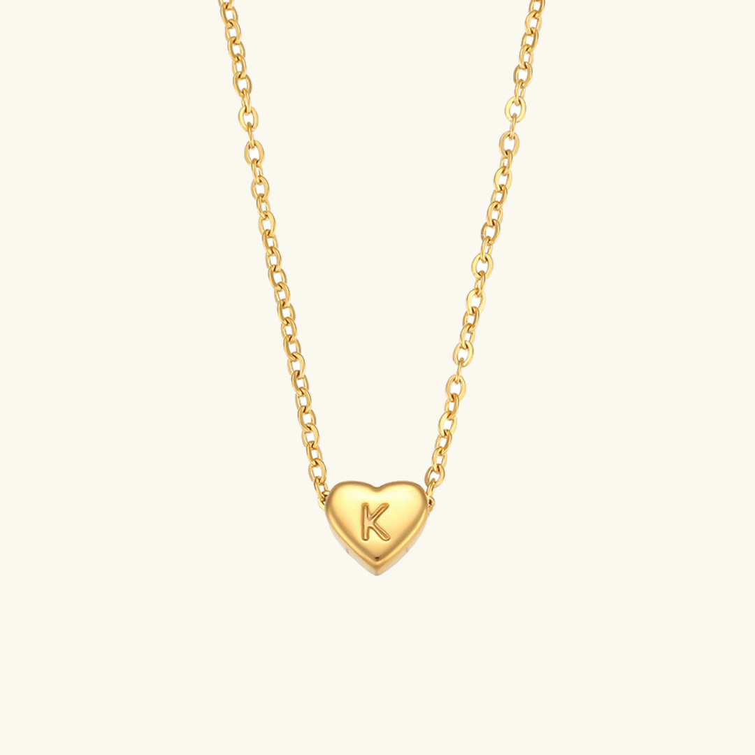 Heart Initial Pendant Necklace - Pendant Necklaces
