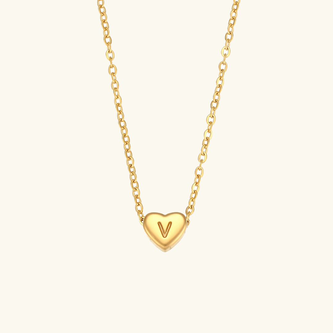 Heart Initial Pendant Necklace - Pendant Necklaces
