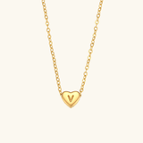 Heart Initial Pendant Necklace - Pendant Necklaces