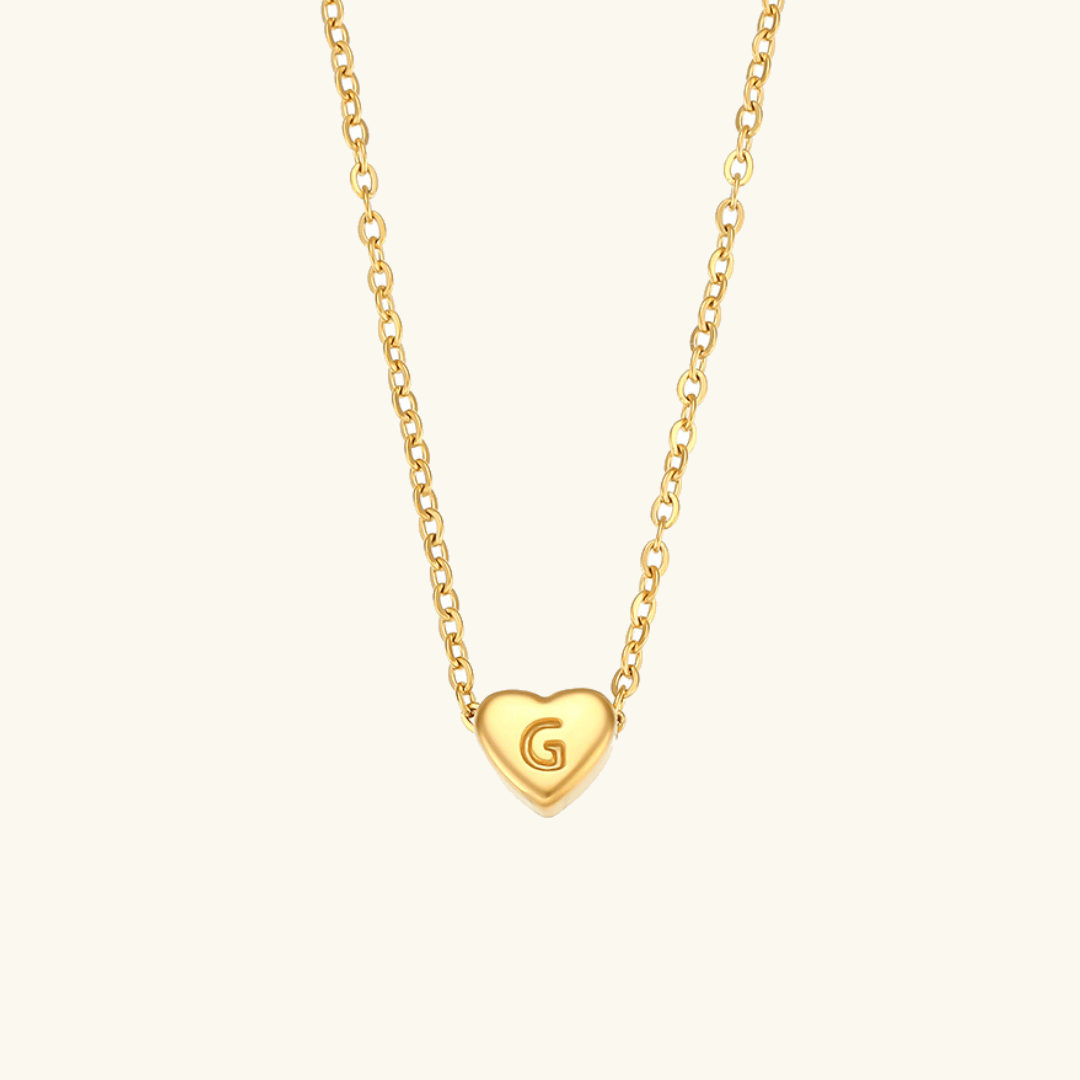 Heart Initial Pendant Necklace - Pendant Necklaces