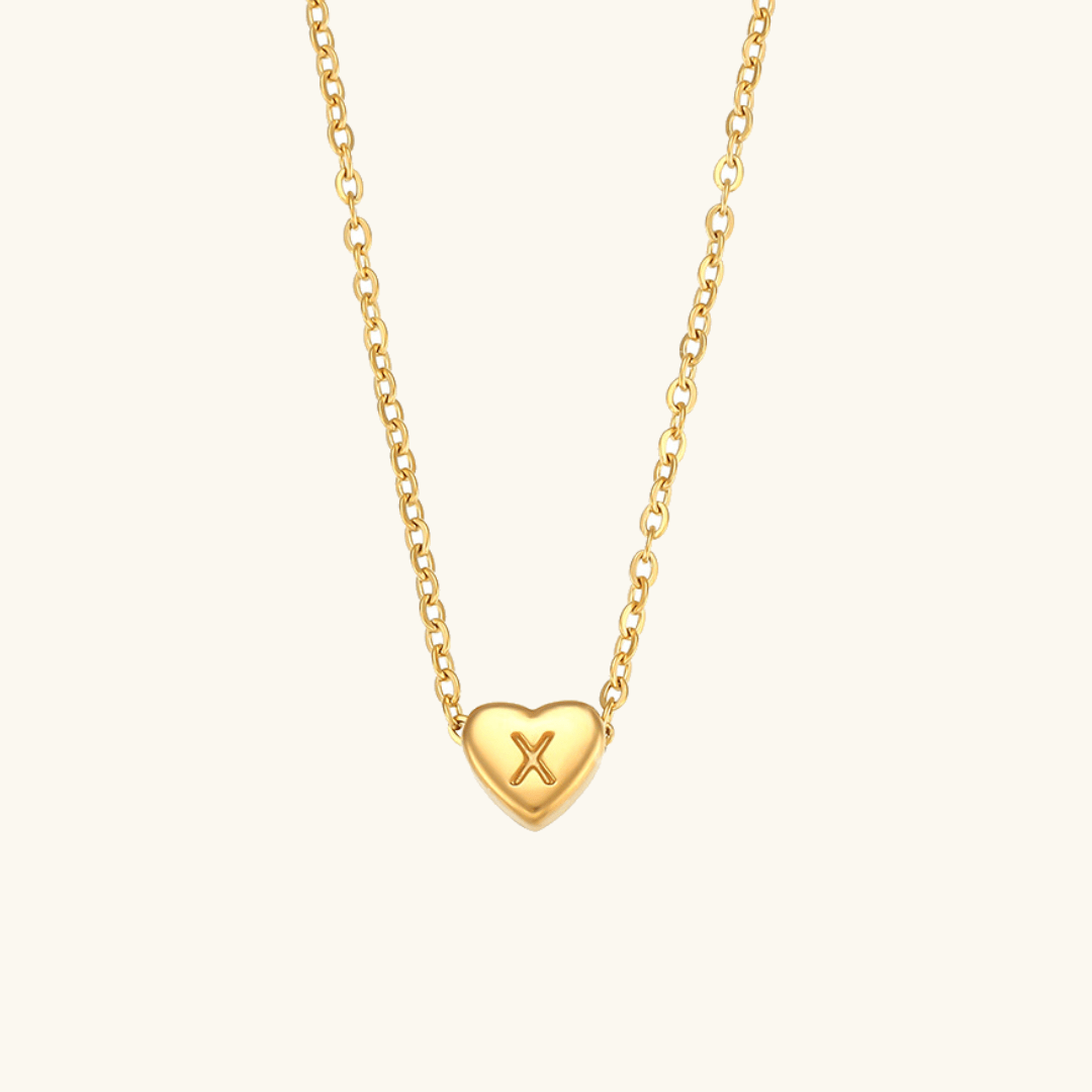 Heart Initial Pendant Necklace - Pendant Necklaces