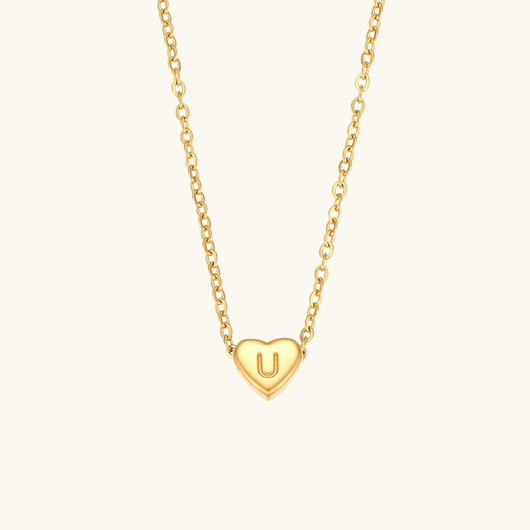 Heart Initial Pendant Necklace - Pendant Necklaces