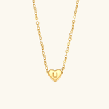 Heart Initial Pendant Necklace - Pendant Necklaces