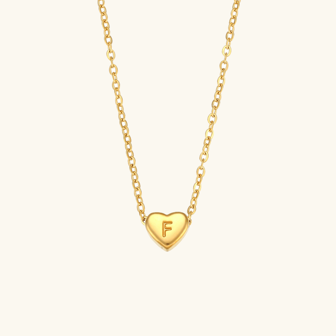 Heart Initial Pendant Necklace - Pendant Necklaces
