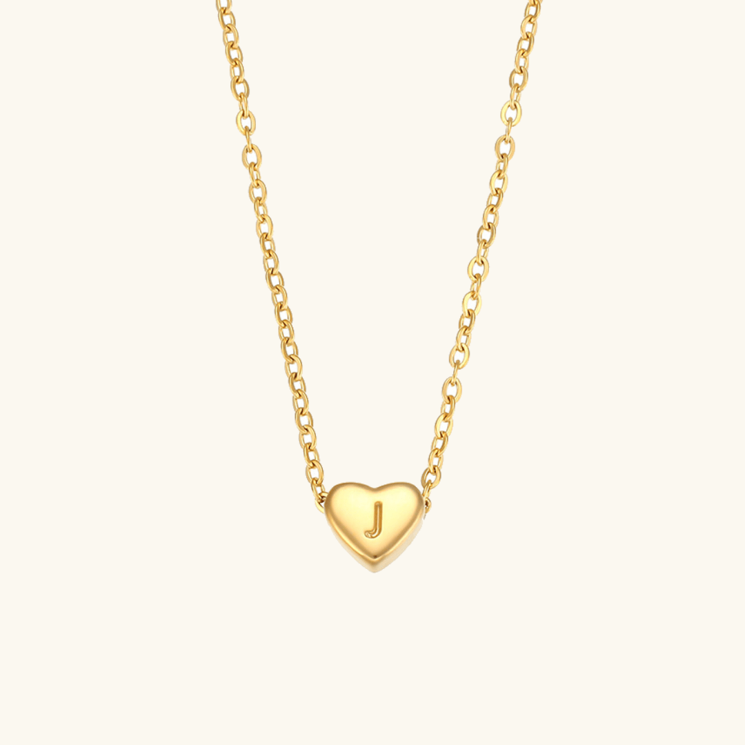 Heart Initial Pendant Necklace - Pendant Necklaces