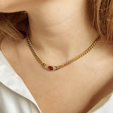 Isabella Vintage Gemstone Pendant Necklace - Pendant Necklaces