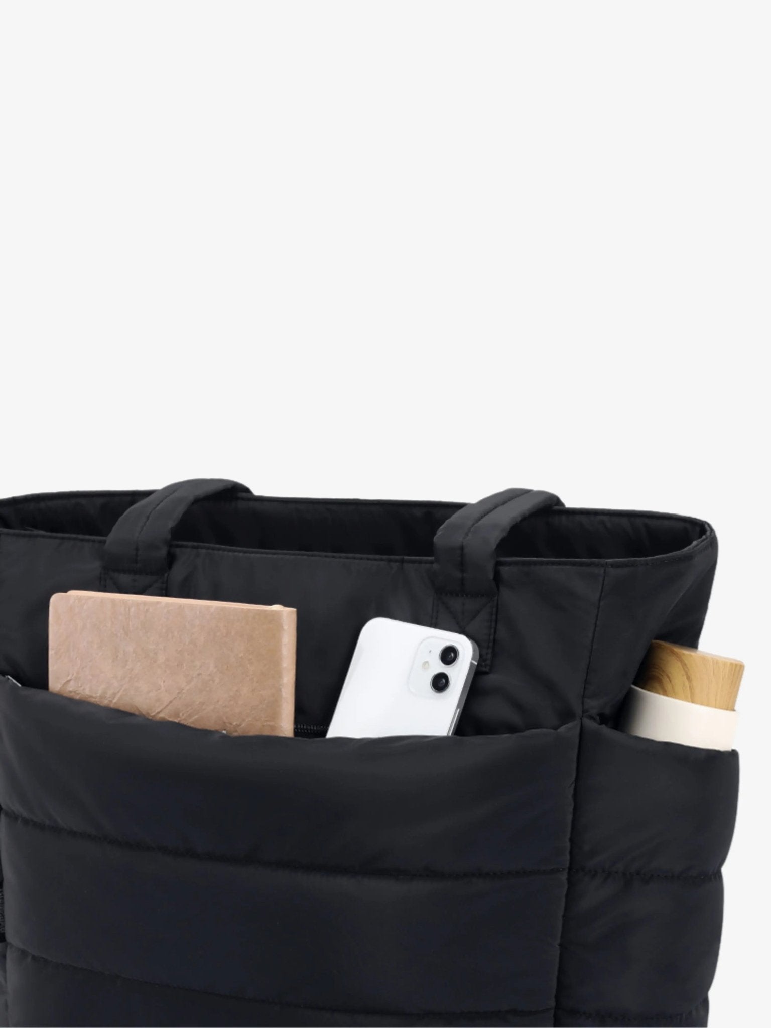 Large Quilted Puffer Tote Bag | Lightweight & Stylish Everyday Handbag - Women's Handbags