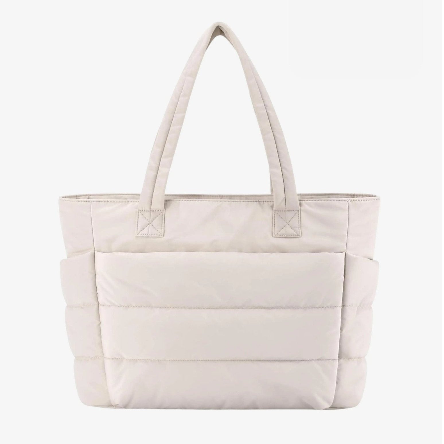 Large Quilted Puffer Tote Bag | Lightweight & Stylish Everyday Handbag - Women's Handbags