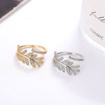 Leaf Vine Adjustable Gold Ring - Ring