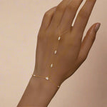 Liora Crystal Hand Chain Bracelet - Bracelet